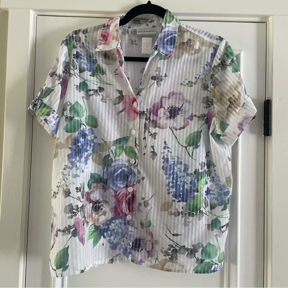 Alfred Dunner button down vintage  floral top